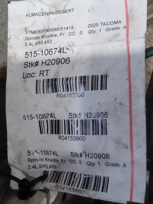 2024-2026 Toyota Tacoma 4153860 Front Left/Driver Used OEM Steering Knuckle Spindle