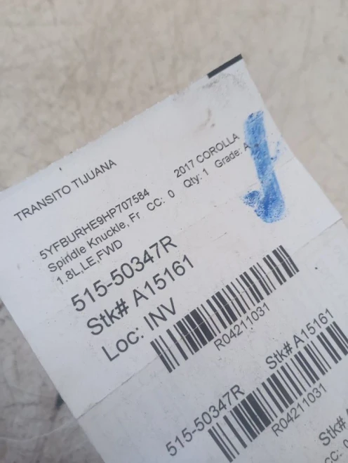 2009-2019 Toyota Corolla 4211031 Front Right/Passenger Used OEM Steering Knuckle Spindle