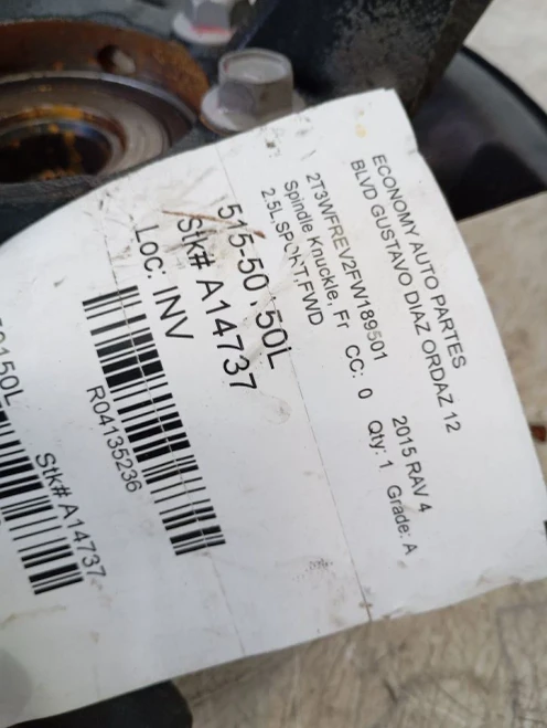 2006-2018 Toyota RAV4 4135236 Front Left/Driver Used OEM Steering Knuckle Spindle