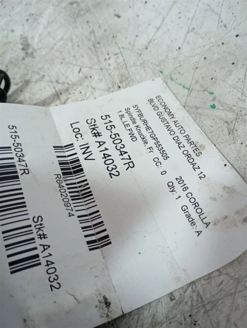 2009-2019 Toyota Corolla 4020974 Front Right/Passenger Used OEM Steering Knuckle Spindle