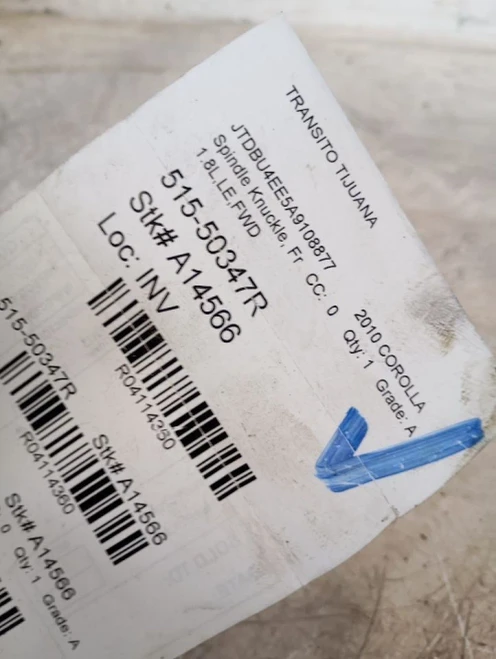 2009-2019 Toyota Corolla 4114360 Front Right/Passenger Used OEM Steering Knuckle Spindle