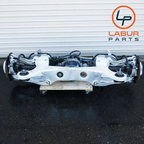 W221 MERCEDES 07-11 S550 REAR SUBFRAME DIFFERENTIAL CONTROL ARM SPINDLE sf61 used OEM subframe and crossmember