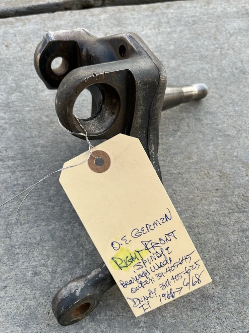 1966-1968 Volkswagen Beetle Front Right/Passenger Used OEM Steering Knuckle Spindle