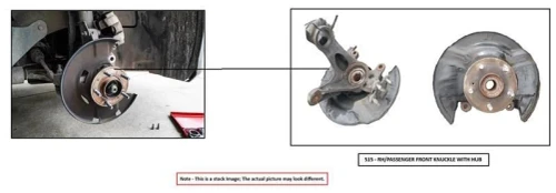2011-2018 Volvo S60 Front Right/Passenger Used OEM Steering Knuckle Spindle