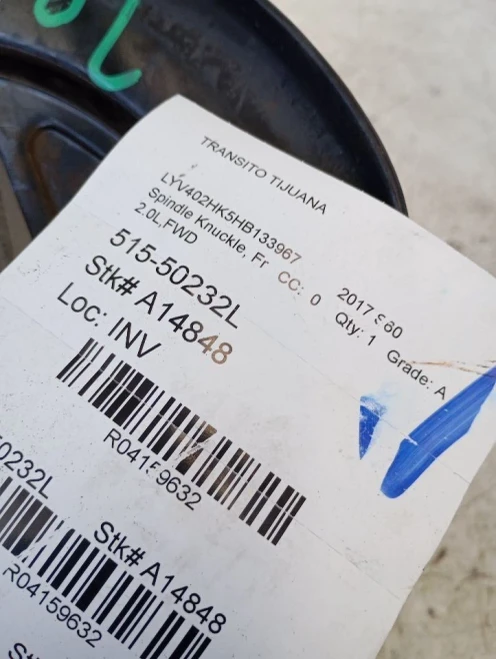 2007-2016 Volvo 4159632 Front Left/Driver Used OEM Steering Knuckle Spindle