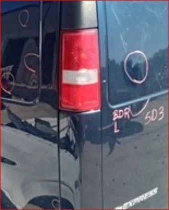 03-14 Chevrolet Express 1500 2500 3500 Driver LH Tail Light Lamp OEM used OEM tail light assembly