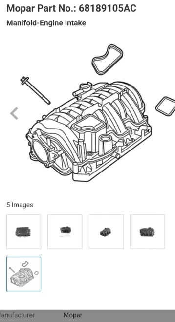 2016-2019 Jeep / Dodge Grand Cherokee / Durango 5.7L Used OEM Intake Manifold 05146666AF