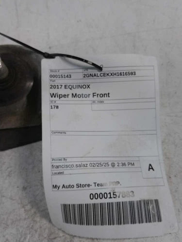 2017 Chevrolet Equinox Used OEM Windshield Wiper Motor