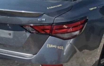 2021 Nissan Sentra Passenger Side Tail Light Assembly Quarter Mount OEM used OEM tail light assembly