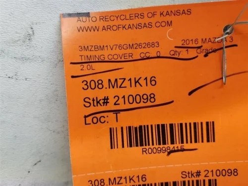 2012-2022 Mazda 2 / Mazda 3 2.0L Used Timing Cover