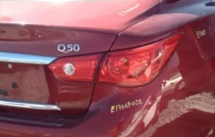 2016 Infiniti Q50 Passenger Side Tail Light Assembly Quarter Mount OEM used OEM tail light assembly