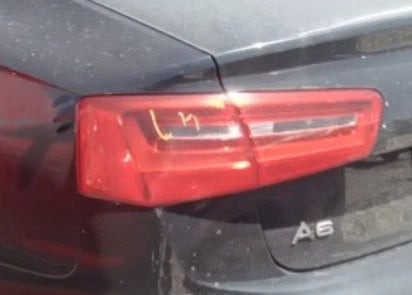 2015 Audi A6 Driver Side Tail Light Assembly Quarter Mount OEM used OEM tail light assembly