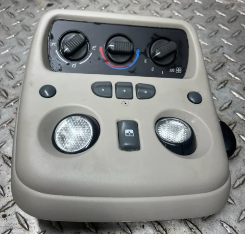 2000-2002 Chevrolet Tahoe / Suburban Rear With Climate Controls Tan Used OEM Overhead Console