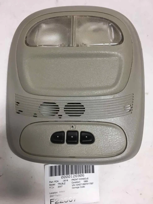 2007 Chevrolet Trailblazer Front Used Overhead Console