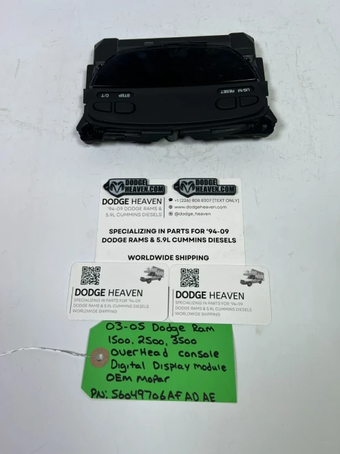 2003-2005 Dodge Ram 1500 With Display Used OEM Overhead Console
