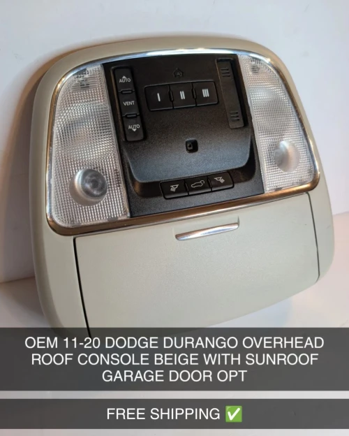 2011-2020 Dodge Durango Sunroof Beige Used OEM Overhead Console