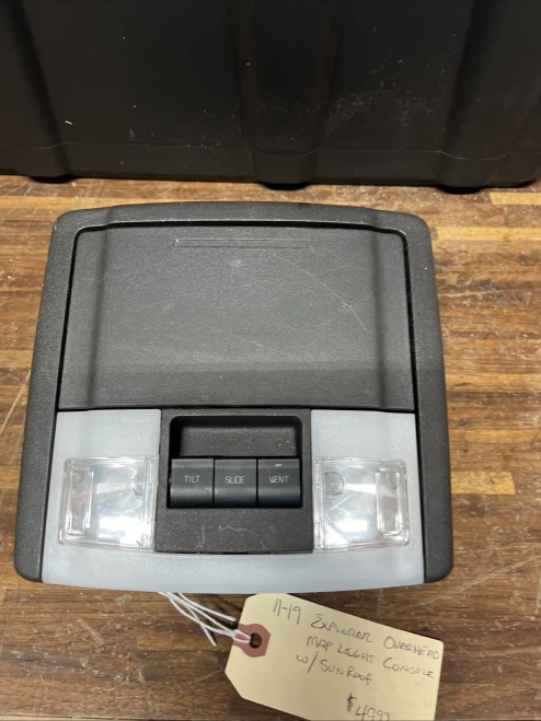 2016-2019 Ford Explorer Sunroof Black Used Overhead Console