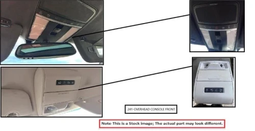 2017 Genesis G80 Gray Used OEM Overhead Console