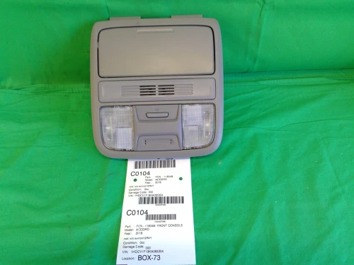 2013, 2022 Honda Accord Used OEM Overhead Console 83250TA0A51ZJ