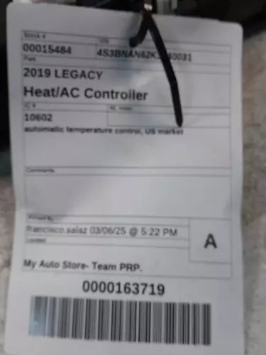 2019 Subaru Legacy Automatic Temperature Control Used OEM A/C Selector Switch used OEM A/C climate control module
