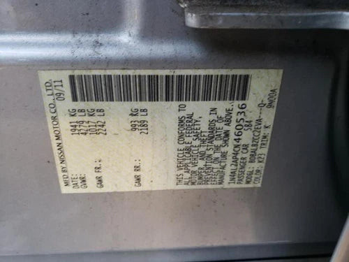 2012 Nissan Altima AC Manual Control Used OEM A/C Selector Switch used OEM A/C climate control module