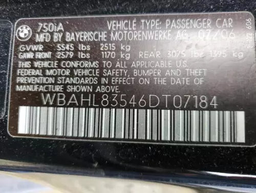 2006 BMW 750I 4 Knob Control W/O Rear Window Used OEM A/C Selector Switch used OEM A/C climate control module