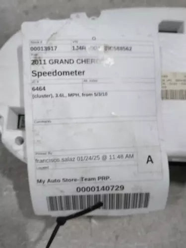 2011 Jeep Grand Cherokee Cluster 3.6L MPH From 5/3 Used OEM Speedometer Gauge used OEM instrument cluster