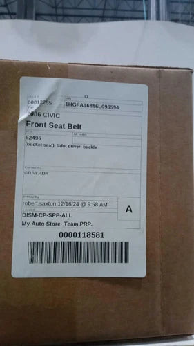 2006 Honda Civic Bucket Seat Sdn Driver Bu Used OEM Front Left Seat Belt Front used OEM seat belt
