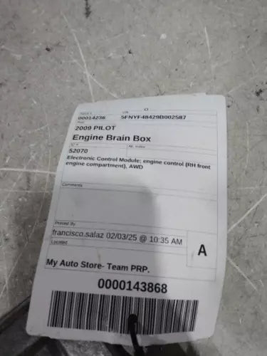 2009 Honda Pilot Electronic Control Modul Used OEM Engine Control Module (ecm) used OEM engine control module