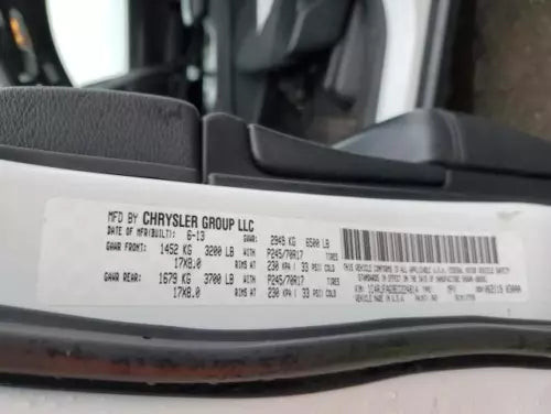 2014 Jeep Grand Cherokee Quarter Panel Moun Used OEM Right Tail Light Assembly used OEM tail light assembly