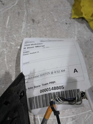 2009 Nissan Murano Power Heated Right Used OEM Right Door Mirror used OEM door mirror