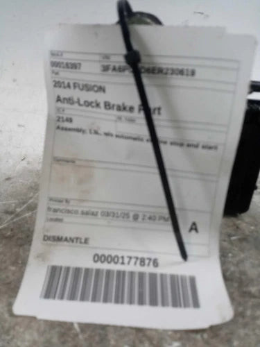 2014 Ford Fusion 2.5 Used OEM ABS Pump and Motor Assembly used OEM ABS pump and module assembly