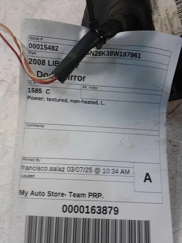2008 Jeep Liberty Power Textured Non-Heated Left Gra Used OEM Left Door Mirror used OEM door mirror
