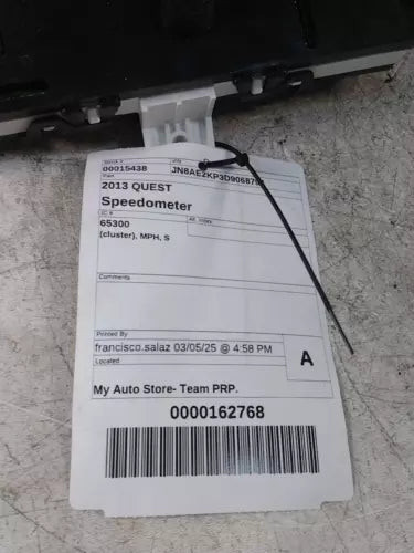 2013 Nissan Quest Cluster MPH S Used OEM Speedometer Gauge used OEM instrument cluster