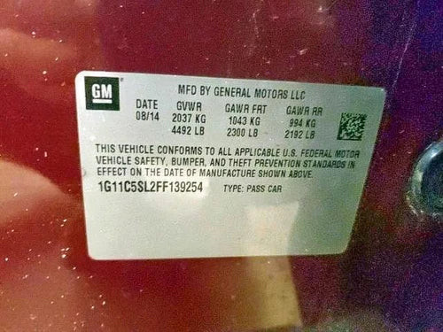 2015 Chevrolet Malibu Used OEM Engine Coolant Reservoir used OEM coolant reservoir