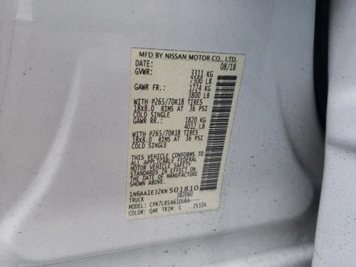 2019 Nissan Titan Used OEM Front Hvac Blower Motor used OEM HVAC blower motor