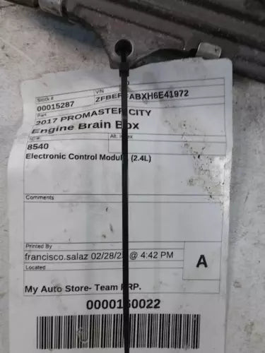 2017 RAM Promaster City Electronic Contro Used OEM Engine Control Module (ecm) used OEM engine control module