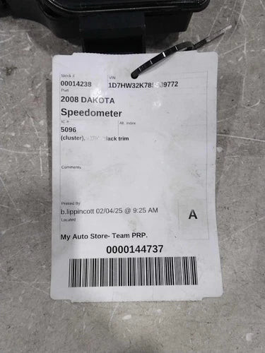 2008 Dodge Dakota Cluster MPH Black Trim Used OEM Speedometer Gauge used OEM instrument cluster