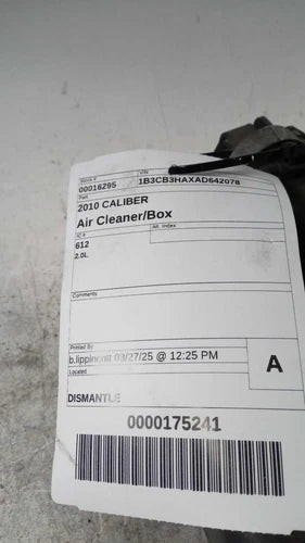 2010 Dodge Caliber 2.0 Used OEM Air Cleaner Assembly used OEM air cleaner assembly