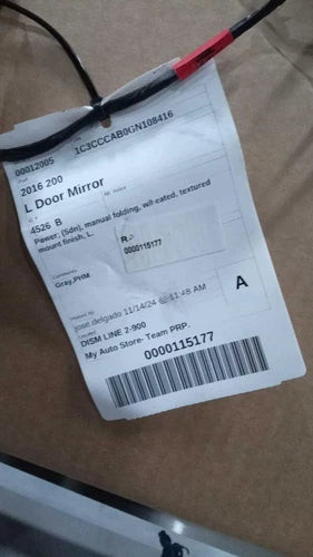 2016 Chrysler 200 Power Sdn Manual Folding W/Heated Used OEM Left Door Mirror used OEM door mirror