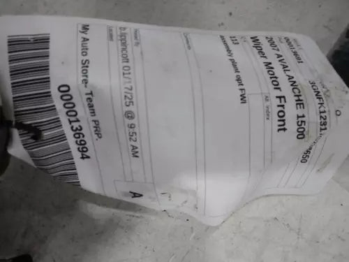 2007 Chevrolet Avalanche 1500 Used OEM Windshield Wiper Motor used OEM wiper motor