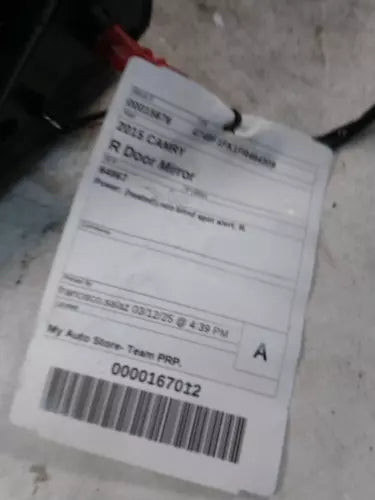 2015 Toyota Camry Power Heated W/O Blind Spot Alert Used OEM Right Door Mirror used OEM door mirror