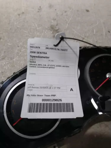 2008 Nissan Sentra Cluster MPH 2.0L AT CVT W/ABS W Used OEM Speedometer Gauge used OEM instrument cluster