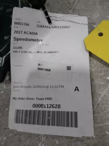 2017 GMC Acadia VIN Z 11TH Digit MPH Id 84065977 Gr Used OEM Speedometer Gauge used OEM instrument cluster
