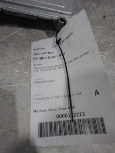 2020 Kia Optima ECM Engine Control Module Red 391712GJL6 Used OEM Engine Control Modules used OEM engine control module