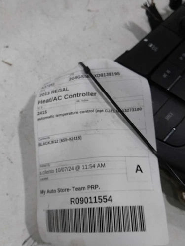 2013 Buick Regal Automatic Temperature Control Op Used OEM A/C Selector Switch used OEM A/C climate control module