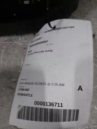 2014 Dodge Dart Cluster MPH 120 Analog Used OEM Speedometer Gauge used OEM instrument cluster