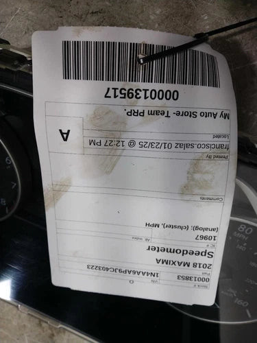 2018 Nissan Maxima Analog Cluster MPH Used OEM Speedometer Gauge used OEM instrument cluster