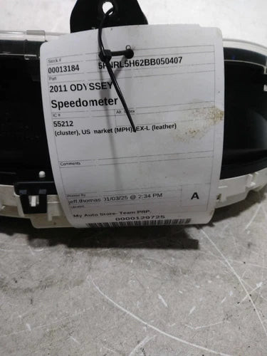 2011 Honda Odyssey Cluster US Market MPH Ex-L Leath Used OEM Speedometer Gauge used OEM instrument cluster