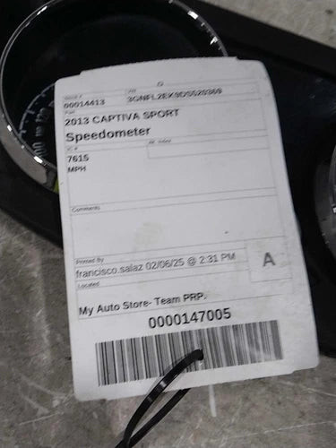 2013 Chevrolet Captiva Sport MPH Used OEM Speedometer Gauge used OEM instrument cluster
